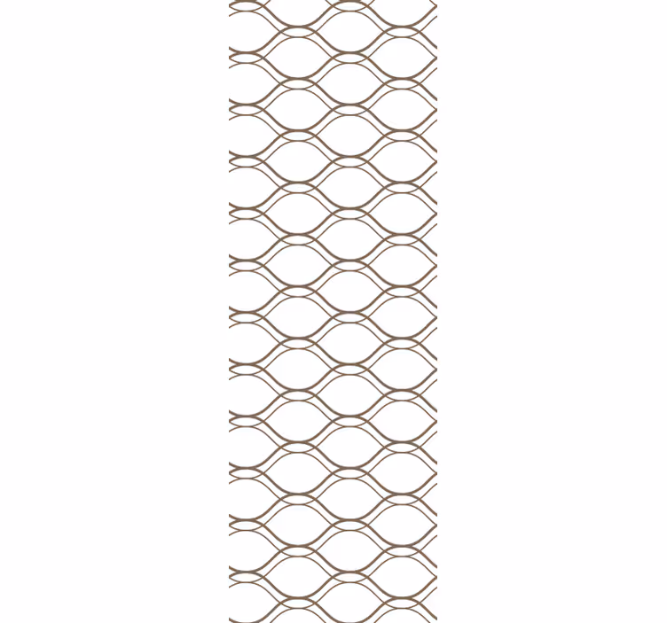 Kitchen blind with brown wavy geometric pattern - TenStickers