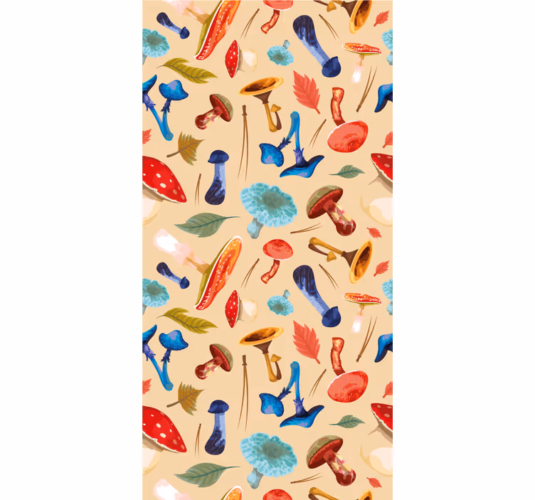 Kitchen blind wash drawing mushroom set - TenStickers