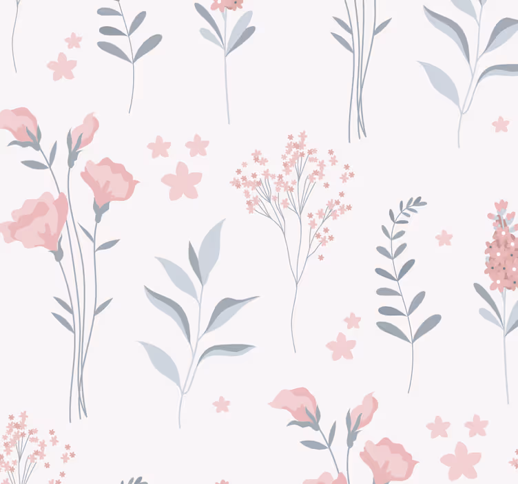 Kitchen blind with pink blossom flowers - TenStickers