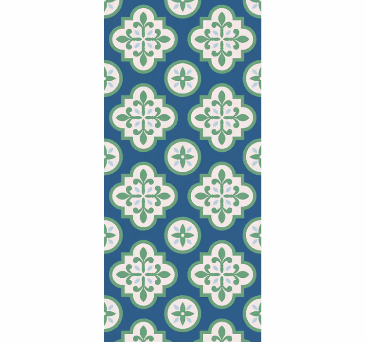 Kitchen blind green clover portuguese tile - TenStickers