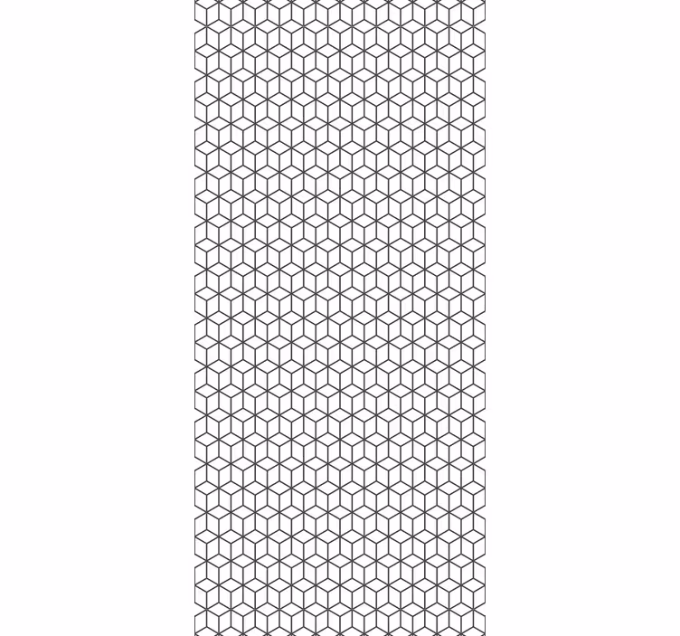 Kitchen blind with nordic style border cubes - TenStickers