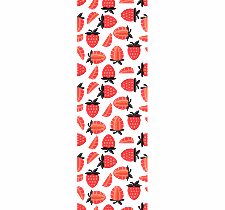 Kitchen blind with realistic red strawberry pattern - TenStickers