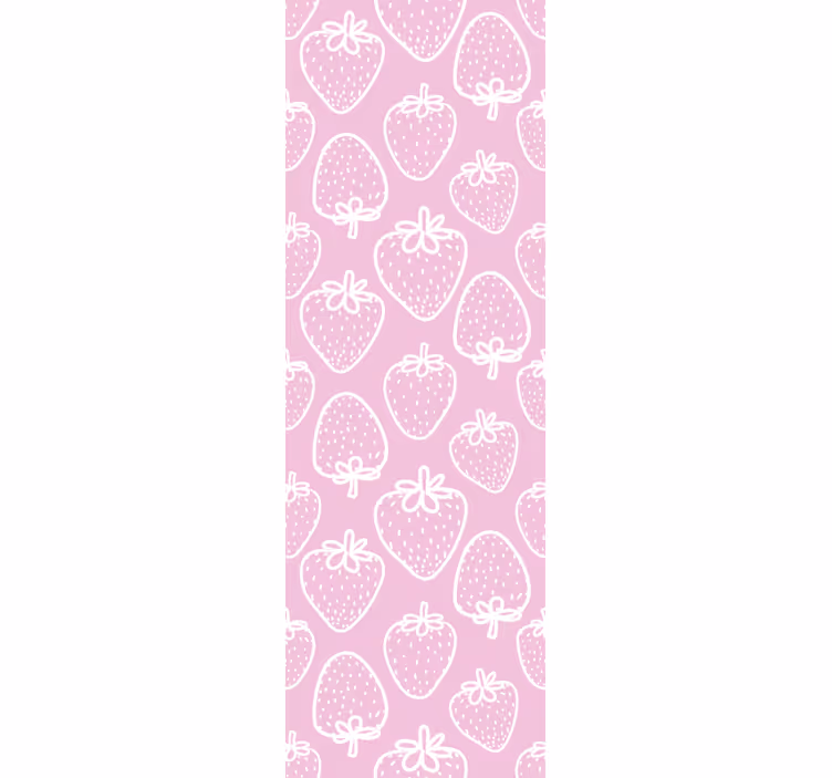 Kitchen blind seamless pink strawberry pattern - TenStickers