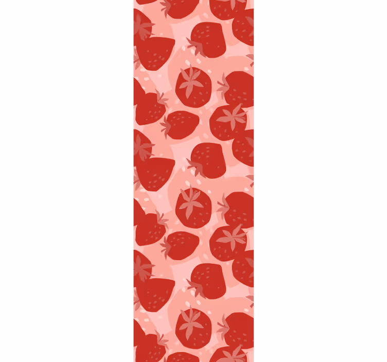 Kitchen blind with abstract seamless red strawberries - TenStickers