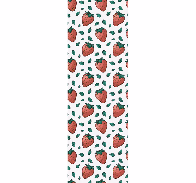 Kitchen blind bright juicy strawberries green leaves - TenStickers