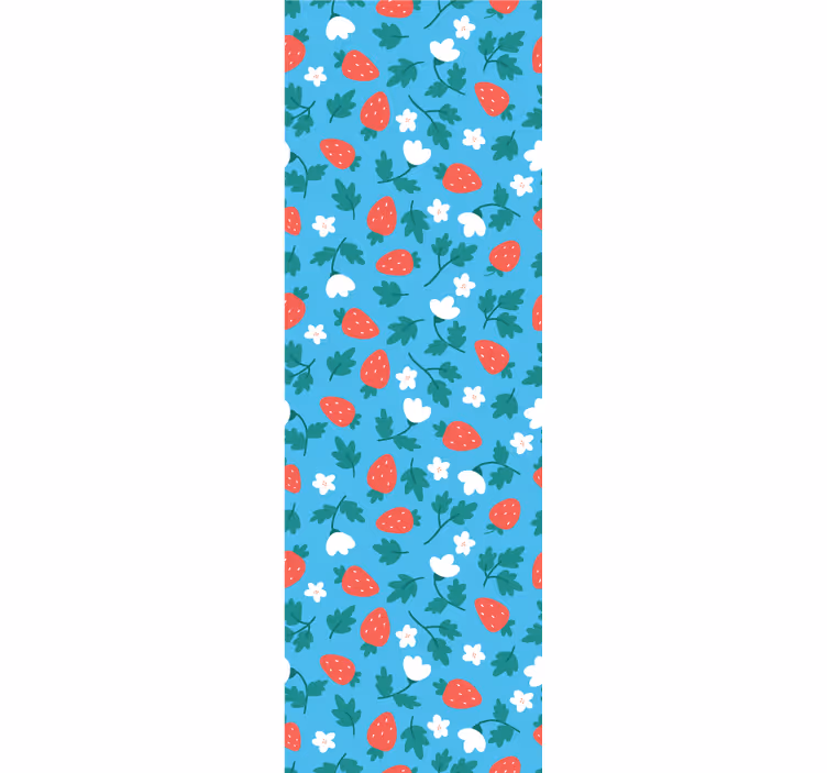 Colorful fruits and flower pattern kitchen blind - TenStickers