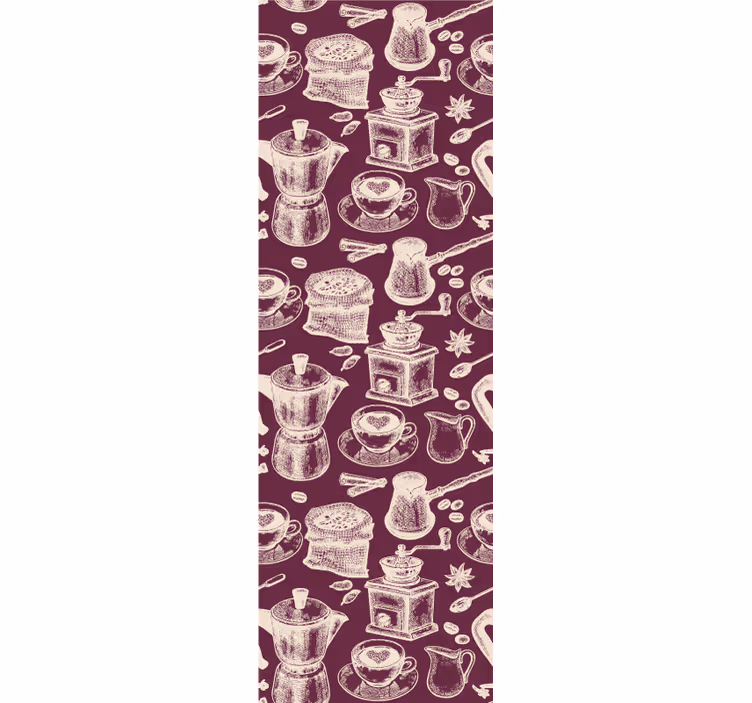Kitchen blind with coffee pattern design - TenStickers