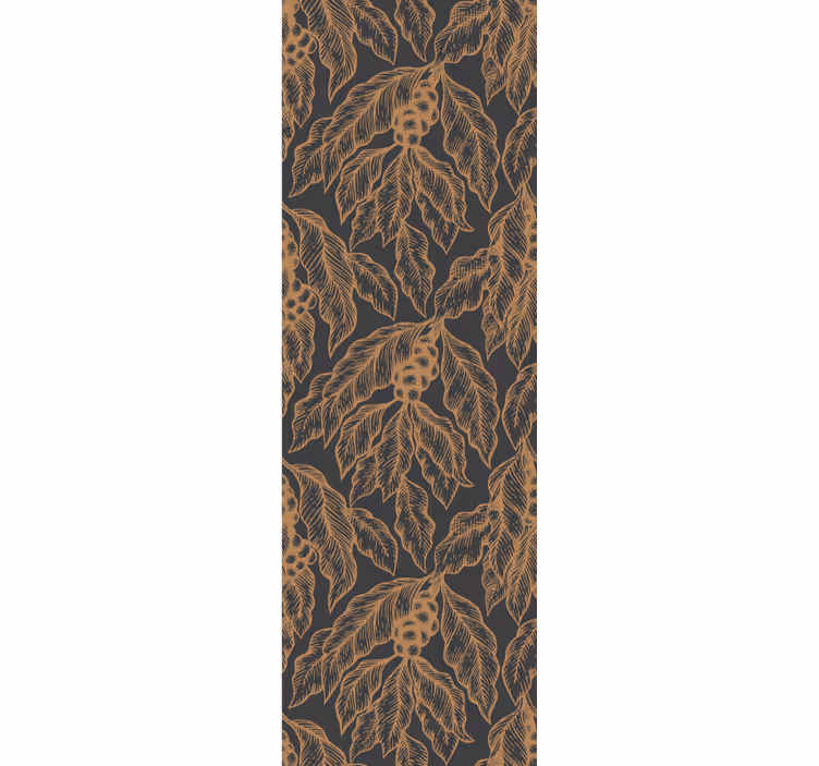 Kitchen blind with coffee tree branch pattern - TenStickers