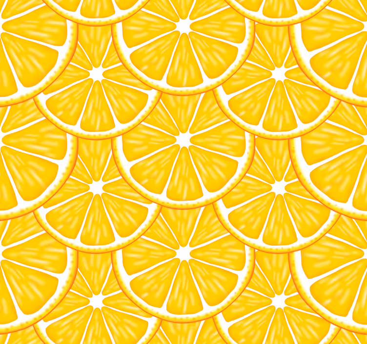 Kitchen blind with orange pattern - TenStickers