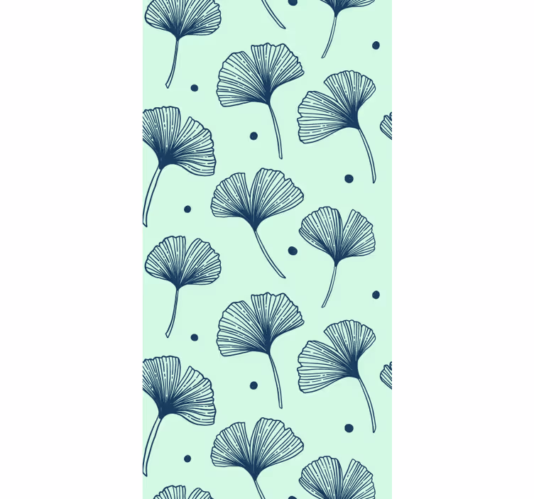 Kitchen blind in blue floral wallpaper design - TenStickers