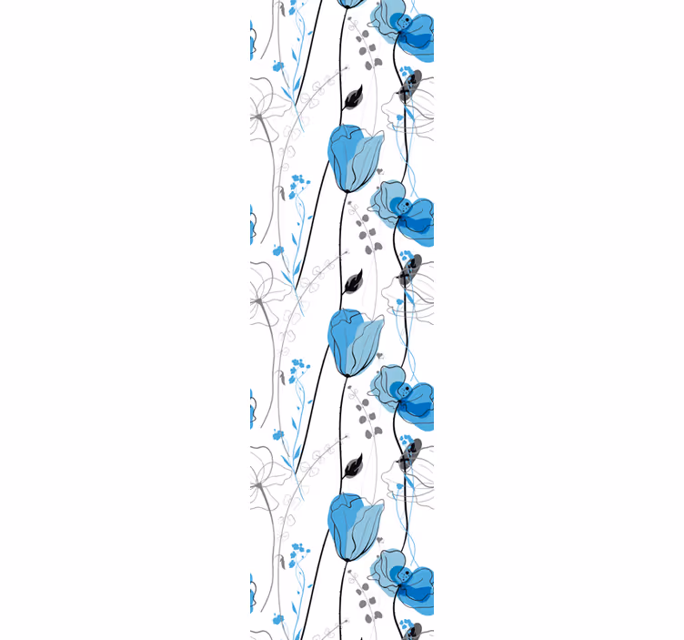Kitchen blind meadow poppy flowers scandinavian style - TenStickers