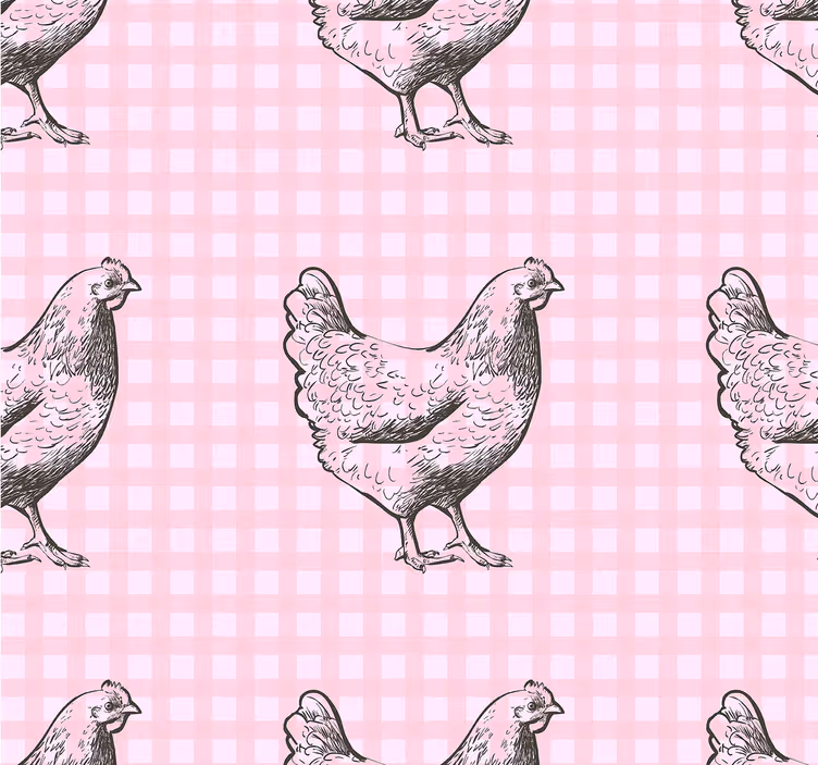Hen patterned decor kitchen blind - TenStickers