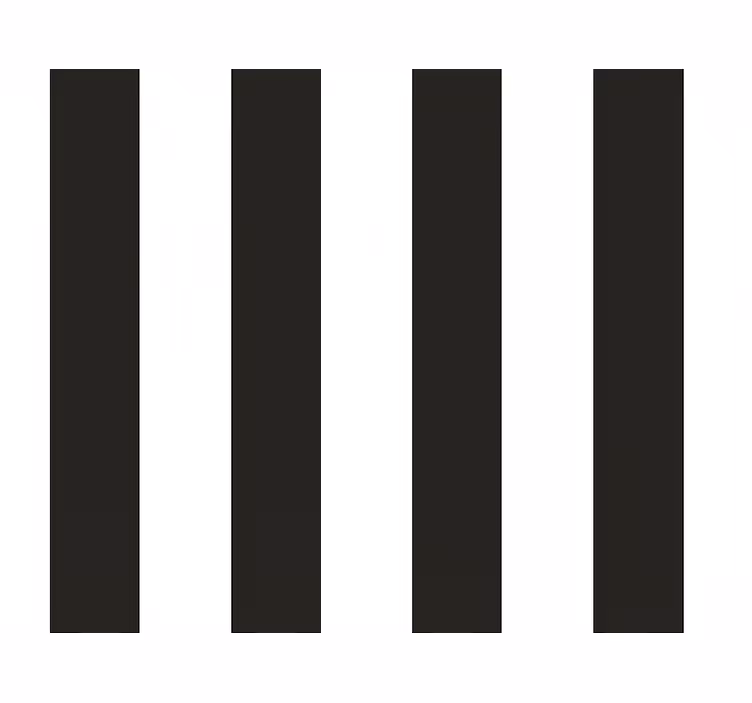 Kitchen blind in white and black stripes - TenStickers