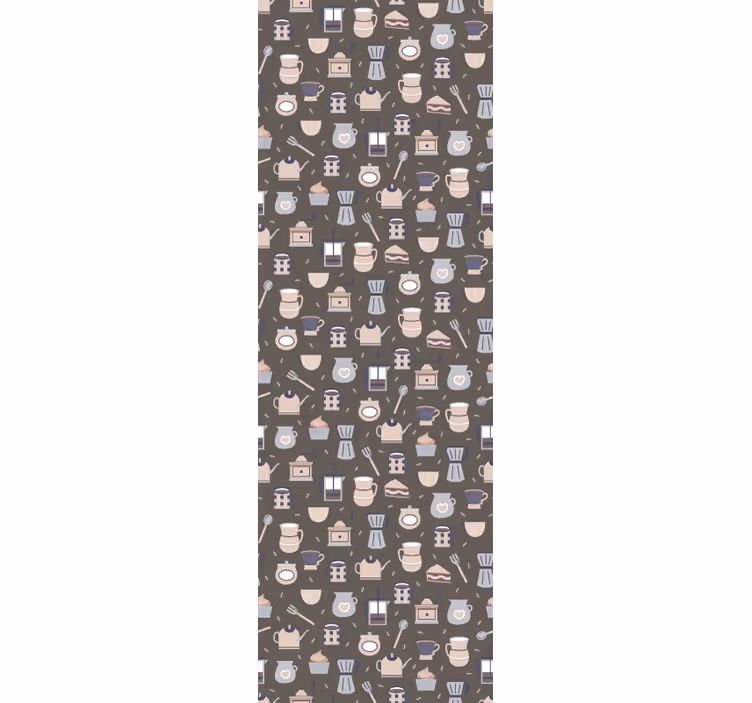 Kitchen blind with seamless coffee icon pattern - TenStickers
