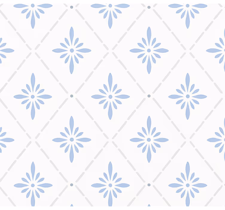 Kitchen blind in blue rhombus tiles design - TenStickers