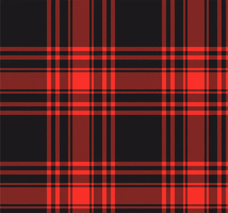 Kitchen blind in menzies tartan black red check - TenStickers