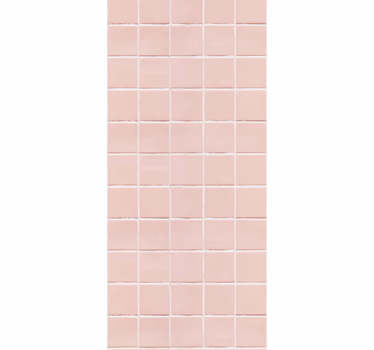 Kitchen blind simple blush pink tiles - TenStickers