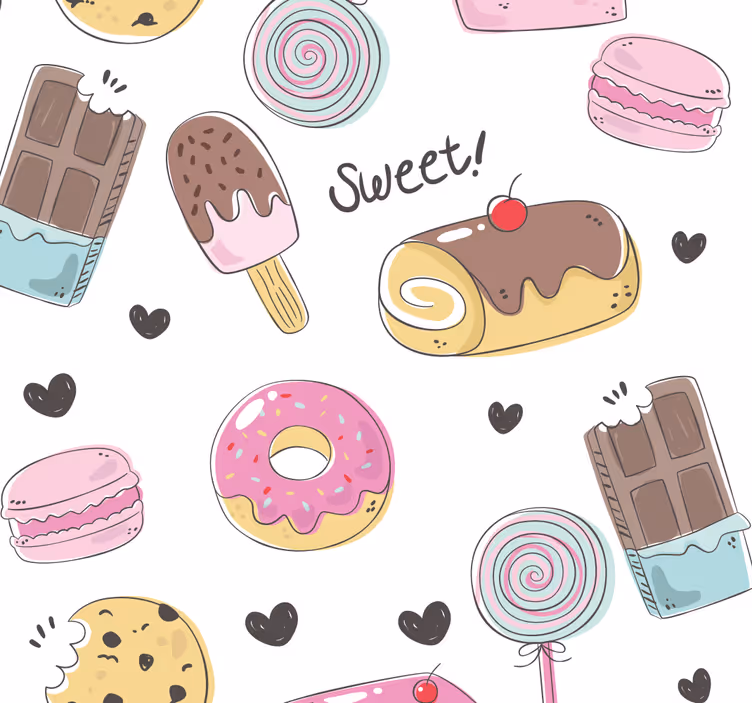 Kitchen blind sweet treats - TenStickers