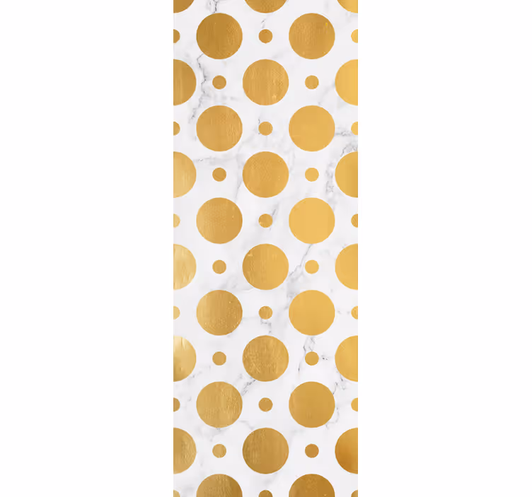Dining room blind in gold marble dots - TenStickers
