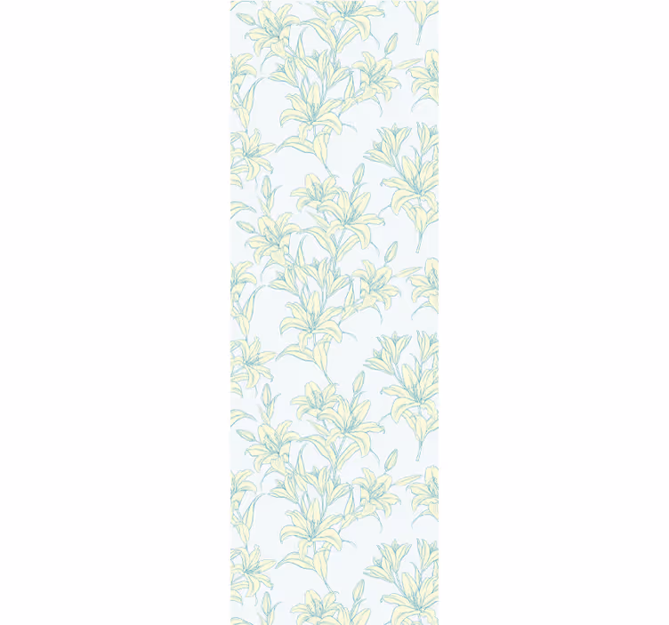 Dining room blind lilies vintage floral pattern - TenStickers