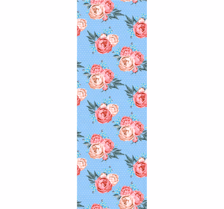Dining room blind in shabby chic polka dot design - TenStickers