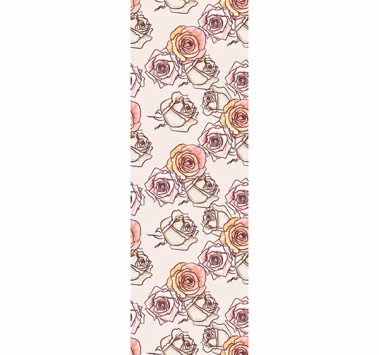 Dining room blind roses pattern english style - TenStickers
