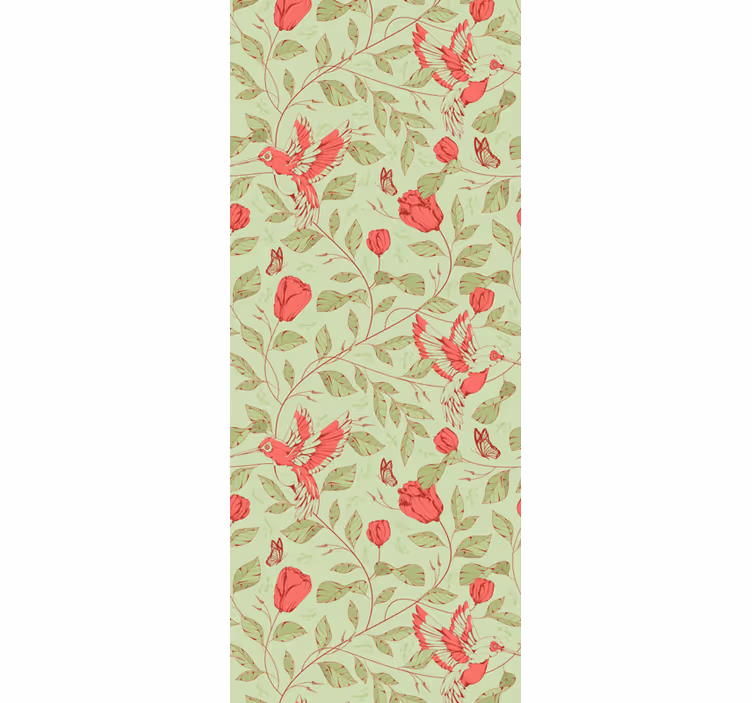 Dining room blind with red tulips pattern - TenStickers