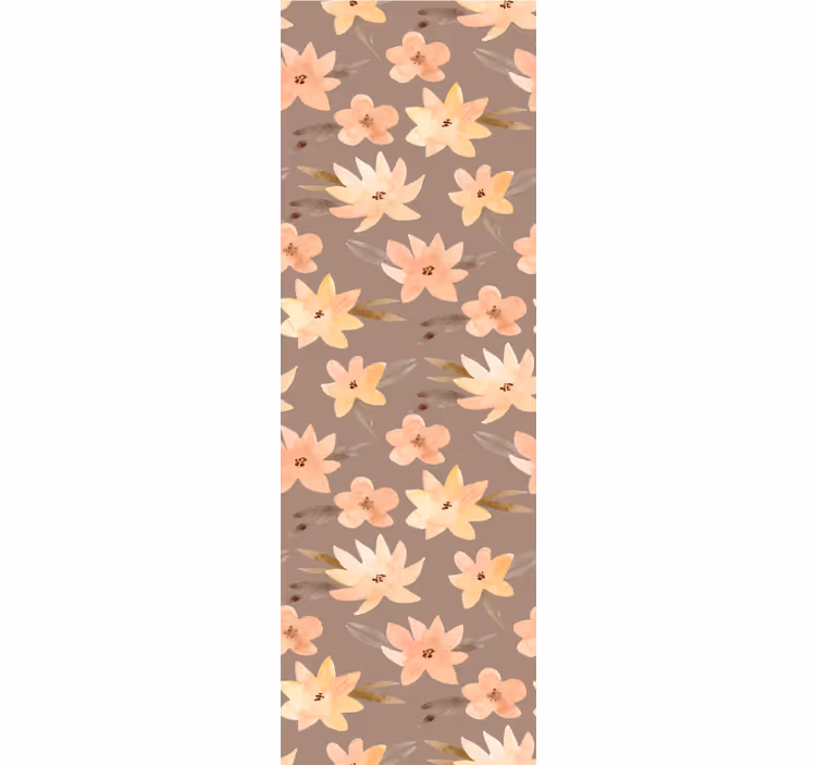 Dining room blind aquarella pastel flower design - TenStickers
