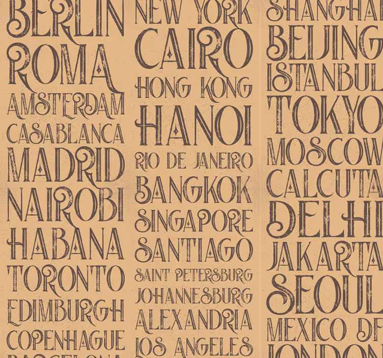Dining room blind urban landscapes - TenStickers