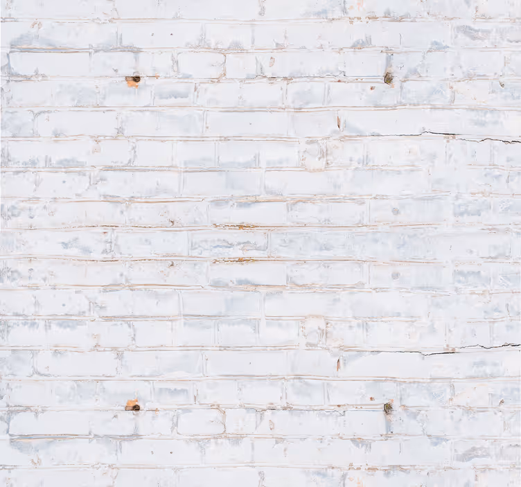 Dining room blind in white brick with worn paint - TenStickers