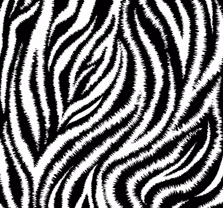 Dining room blind in classic irregular black and white zebra - TenStickers
