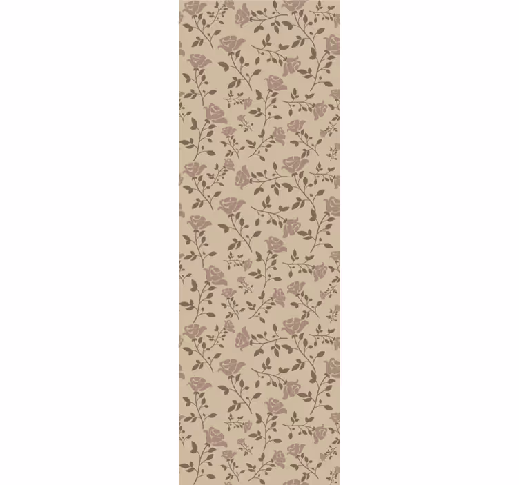 Dining room blind with brown vintage rose pattern - TenStickers