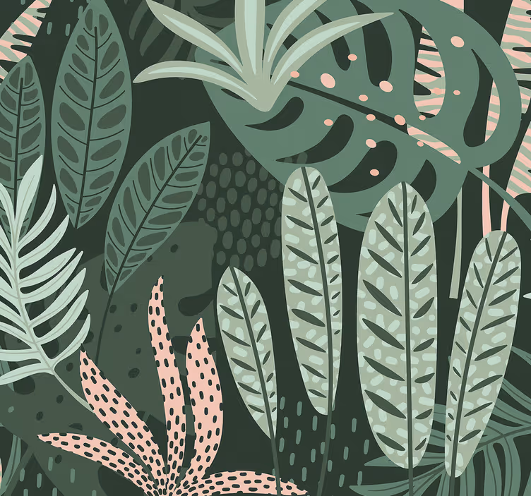 Dining room blind summery palm trees design - TenStickers