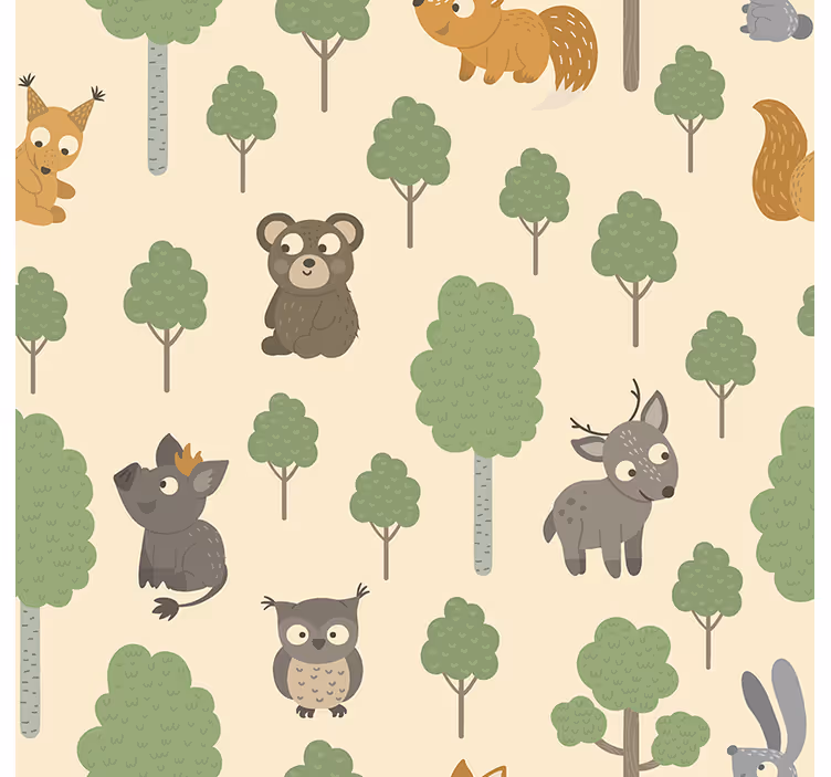 Childrens blind with forest creatures pattern - TenStickers