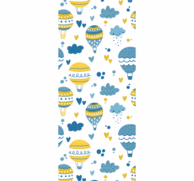 Childrens blind with blue and yellow balloons - TenStickers