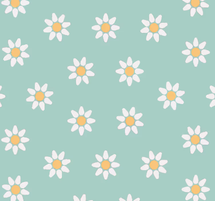 Childrens blind in green floral design - TenStickers