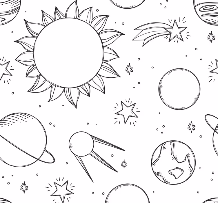 Childrens blind space doodle - TenStickers