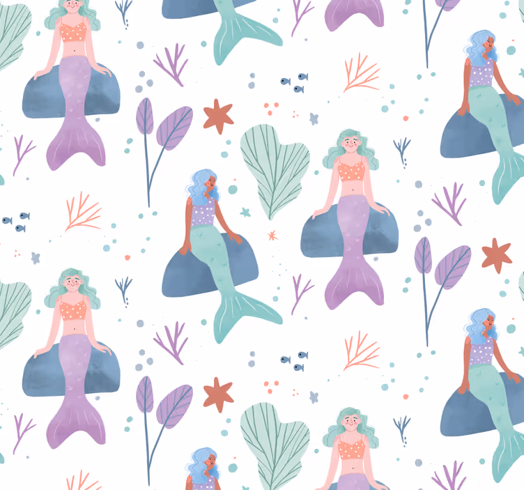 Childrens blind mermaid fantasy - TenStickers