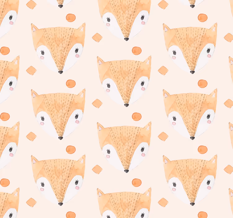 Childrens blind with hand painted fox design - TenStickers