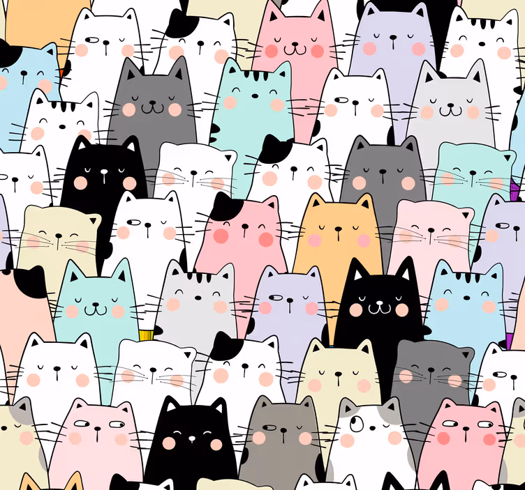 Children's blind with cats design - TenStickers