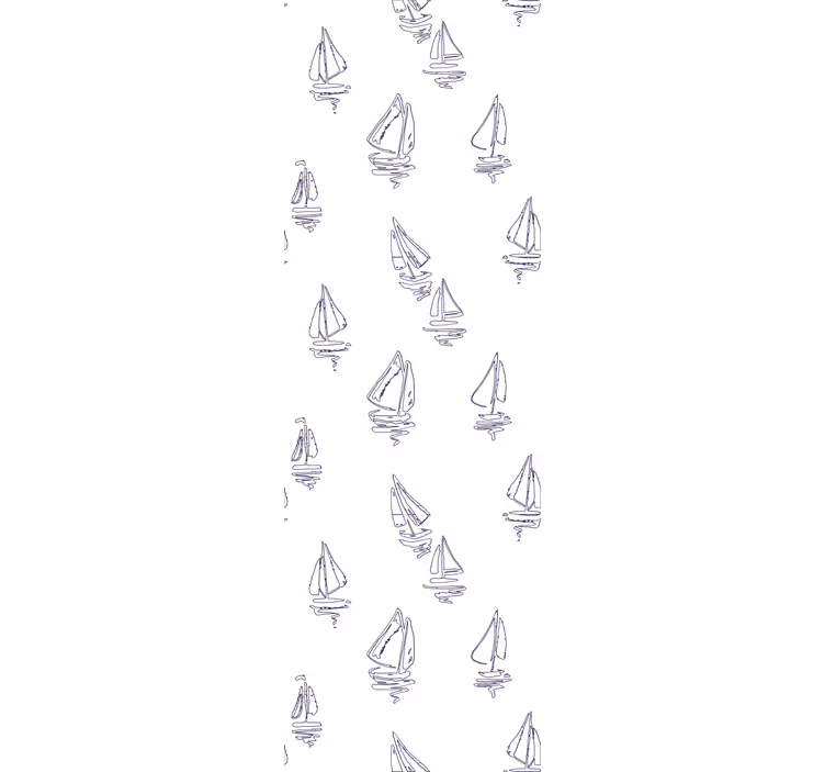 Childrens blind with sketch sailboat pattern - TenStickers