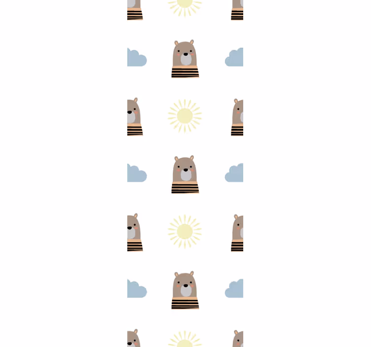 Childrens blind customisable brown bear - TenStickers