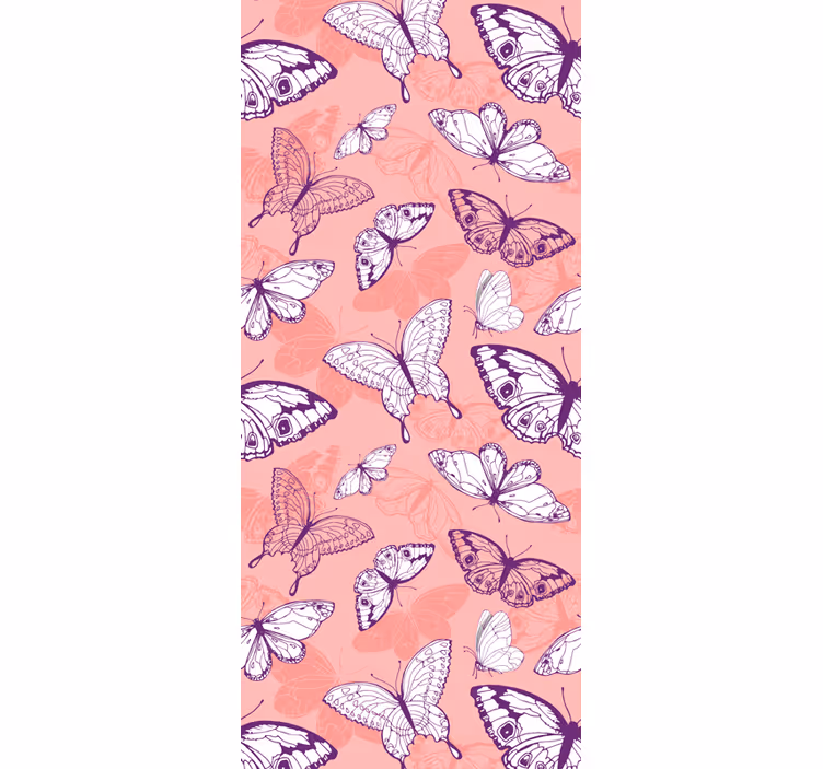 Childrens blind in purple and pink butterfly pattern - TenStickers