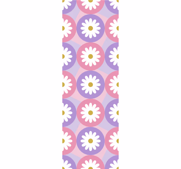 Childrens blind in purple pink daisy square pattern - TenStickers