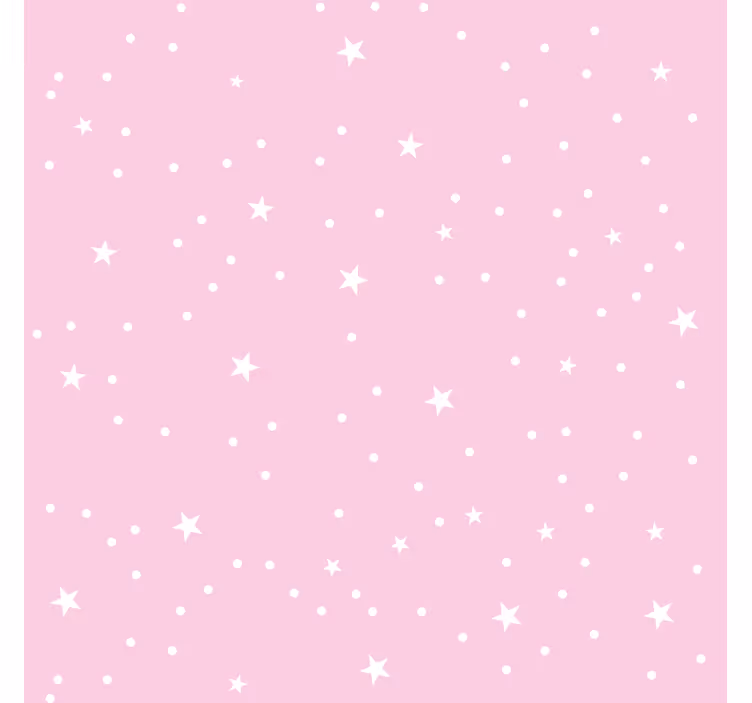 Childrens blind white stars on pink background - TenStickers