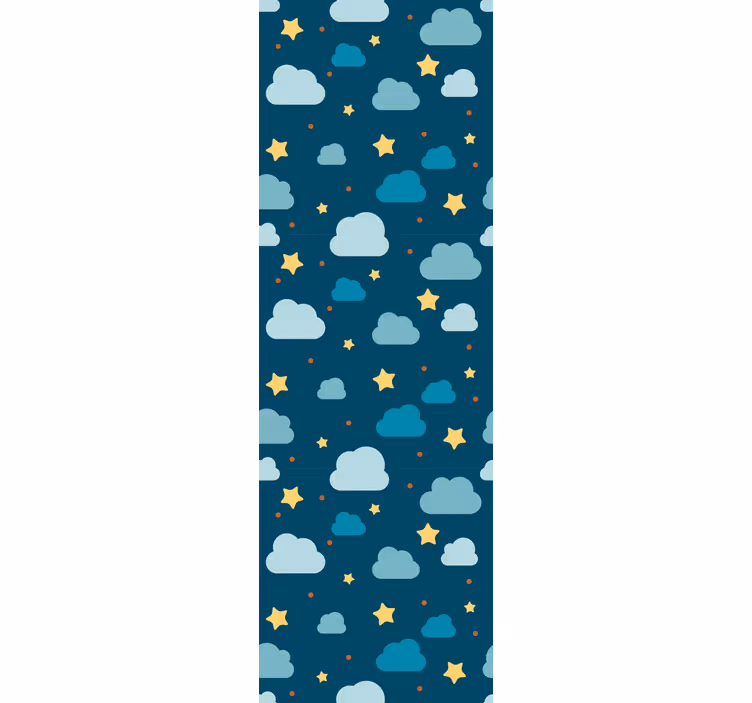 Children's blind starry night with clouds - TenStickers