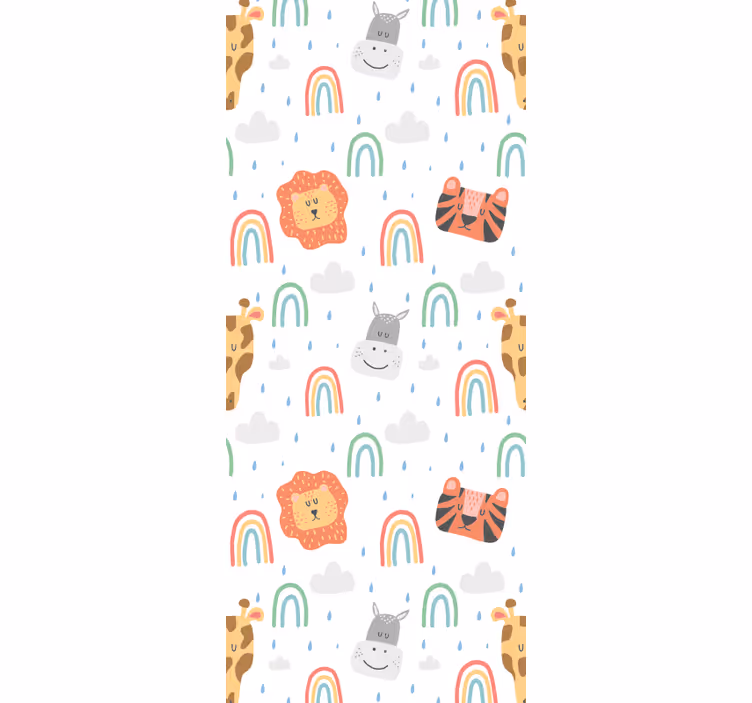 Pastel animals and rainbows childrens blind - TenStickers