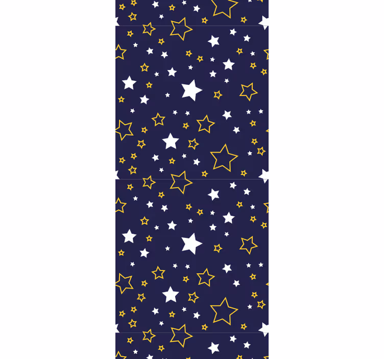 Childrens blind night sky with white and yellow stars - TenStickers