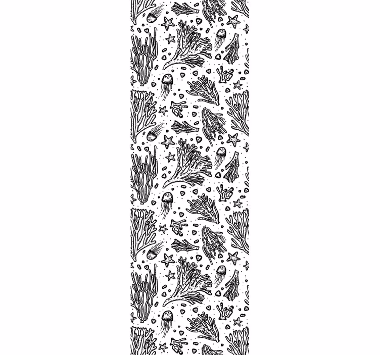 Childrens blind with black silhouetted sea creatures - TenStickers
