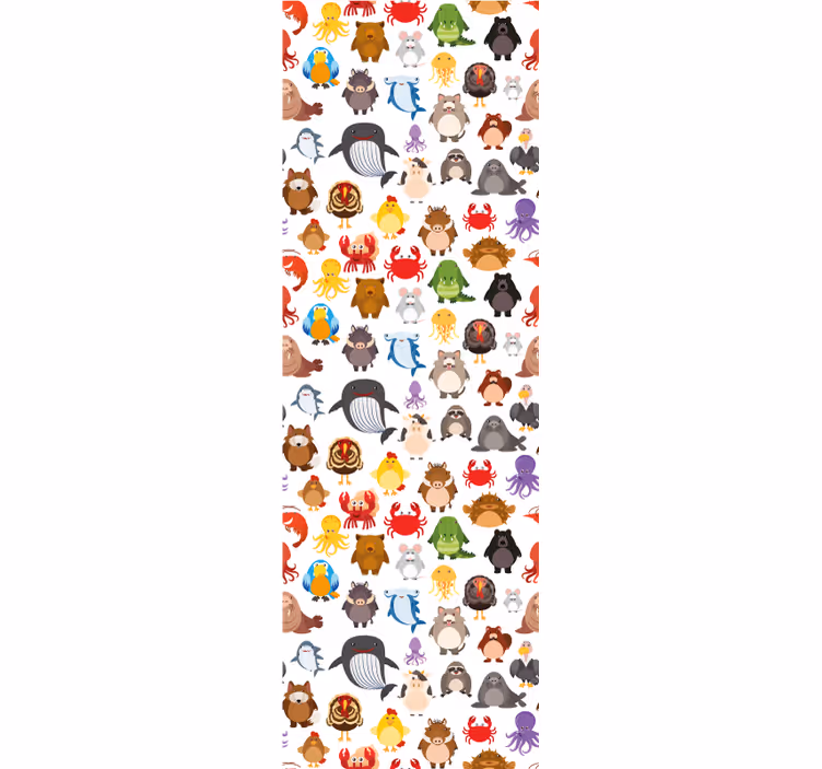 Childrens blind wild animals in colors - TenStickers
